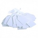 White 48x30mm Strung Ticket Pk1000