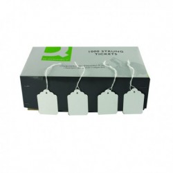 White 57x38mm Strung Ticket Pk1000