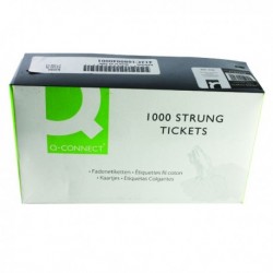 White 70x44mm Strung Ticket Pk1000