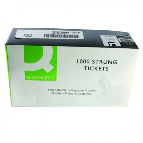 White 70x44mm Strung Ticket Pk1000