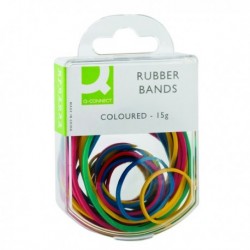 Q-Connect Rubber Bands 15Gm Asstd Col