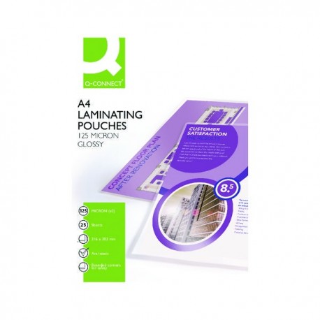Q-Connect A4 Laminating Pouch 250mc Pk25