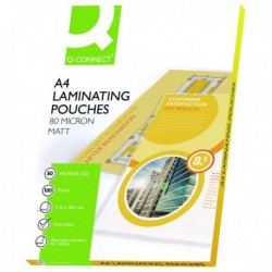 Q-Connect A4 Laminatng Pouch 160mc Pk100