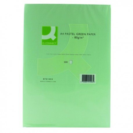 Q-Connect A4 Green Coloured Paper Ream