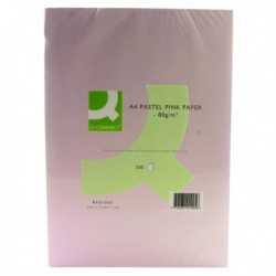 Q-Connect A4 Pink Coloured Paper Ream