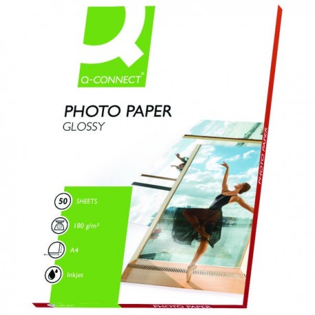 Q-Connect A4 Gloss Photo Paper 180g Pk50