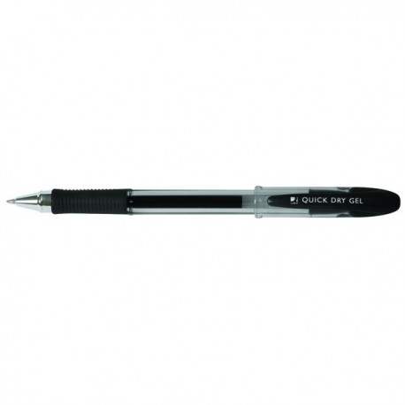Q-Connect Quick Dry Gel Pen Black Pk12