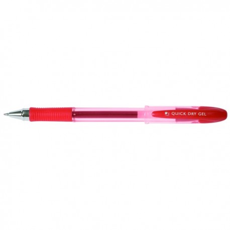 Q-Connect Quick Dry Gel Pen Red Pk12