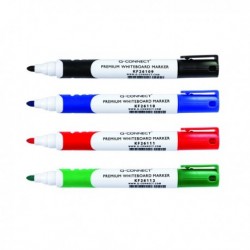 Q-Connect Wht Brd Bullet Marker Pk4 Astd