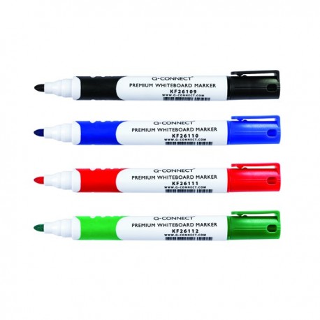 Q-Connect Wht Brd Bullet Marker Pk4 Astd