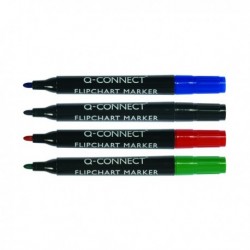 Q-Connect Bullet Flipchart Marker Pk4