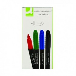 Q-Connect Bullet Marker Fine Astd Pk10