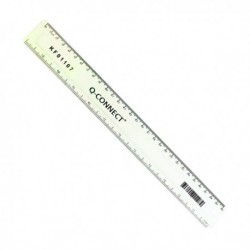 Q-Connect Acrylic Ruler 30cm Clear Pk10
