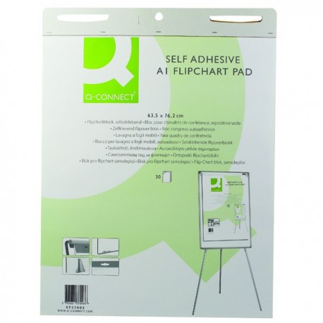 Q-Connect Self-Adh A1 Flipchart Pad Pk2