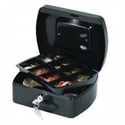 Q-Connect 8in Black Cash Box