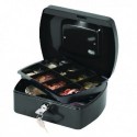 Q-Connect 8in Black Cash Box