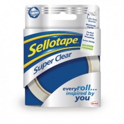 Sellotape 24mmx50m Super Clear Tape Pk6
