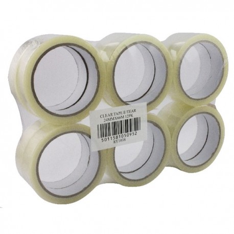 Clear Tape 24mmx66m PK12