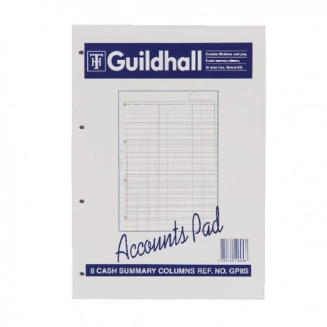Guildhall A4 Account Pad 8-Column GP8S