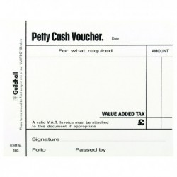 Guildhall Petty Cash Pad 100Lf Pk5