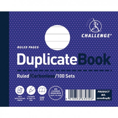 Challenge Duplicate Book 105x130mm Pk5