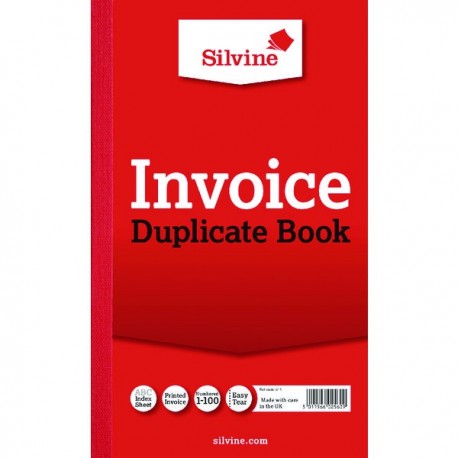 Silvine Duplicate Invoice Book 611 Pk6