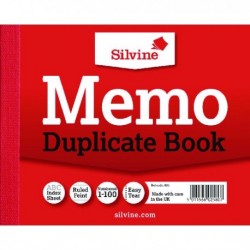 Silvine Duplicate Memo Book 603 Pk12