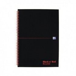 Black n Red Wiro Notebook A4 Rcyc Feint