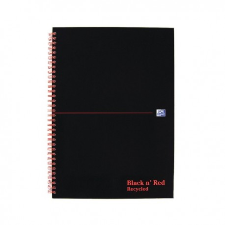 Black n Red Wiro Notebook A4 Rcyc Feint