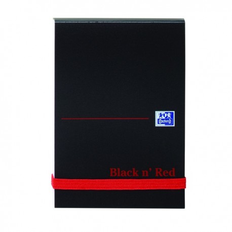 Black n Red HB Elast Notebook A7 Pk10