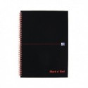 Black n Red A4 Feint H/back Notebook Pk5