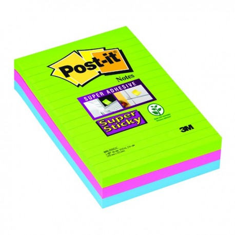 Post-it S/Sticky XXL 102x152mm Col.Notes