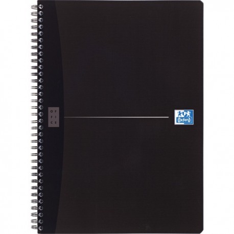 Oxford Card Wire Notebook A4 Black Pk5