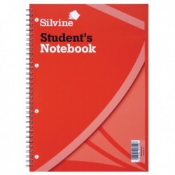 Silvine Students Notebook A4 Pk12