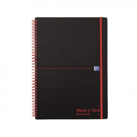 Black n Red Wiro Notebook A4 Feint Rcycd