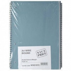 Softcover A4 Spiral Notepad Pk12