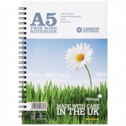 Silvine Carbon Neutral Notebook A5 Pk5
