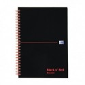 Black n Red A5 Elasticated Notebook Pk5