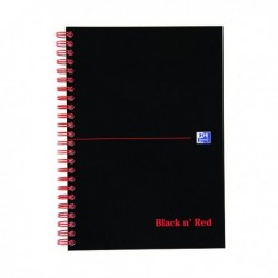 Black n Red A5 Plus Wirebnd HB Notebook