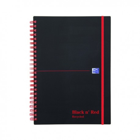 Black n Red Recycled A5 Notebook 140Pgs