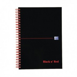 Black n Red A5 Wire Notebook 100Pg Ruled