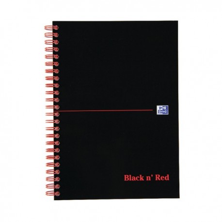 Black n Red A5 Wire Notebook 100Pg Ruled