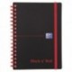 Black n Red Poly Wire A6 Ruled Notebook