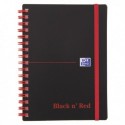 Black n Red Poly Wire A6 Ruled Notebook