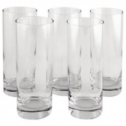 Clear Tall Tumbler Drinking Glass Pk6