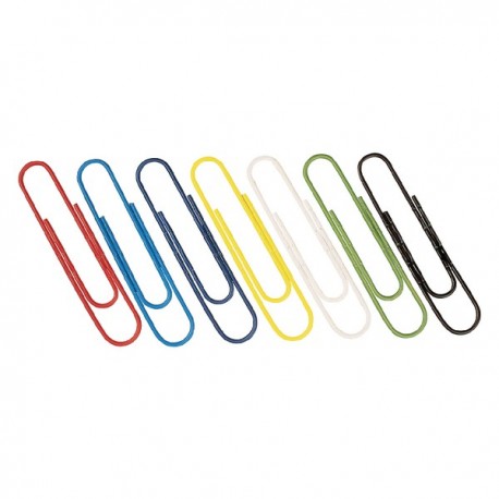 Assorted Large Plain Paperclips Pk100