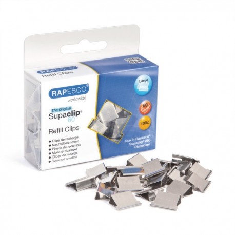 Rapesco Supaclip 60 Clip Stainless Pk100