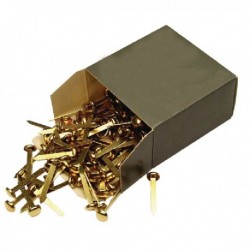 20mm Brass Pointed Paper Fastener Pk200