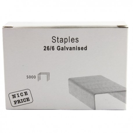 26/6 Metal Staples Pk5000
