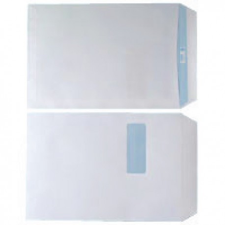 White C4 Window S/Seal Envelopes Pk250